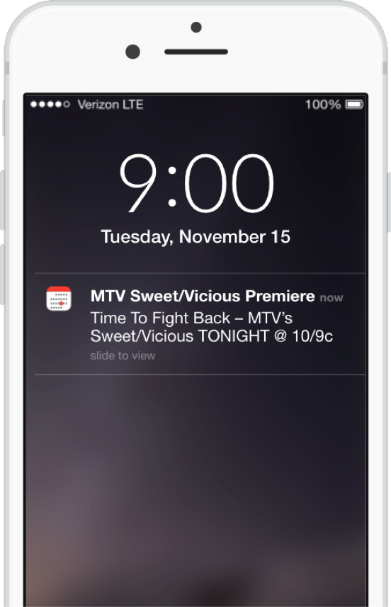 Show Premiere Reminder iPhone